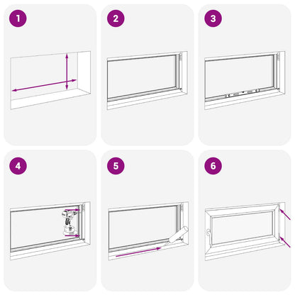 vidaXL Tilt & Turn Basement Window RISOR 110 x 70 cm PVC and Glass