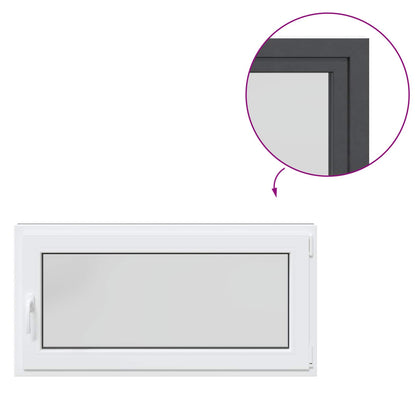 vidaXL Basement Window RISOR 120 x 60 cm PVC and Glass Anthracite