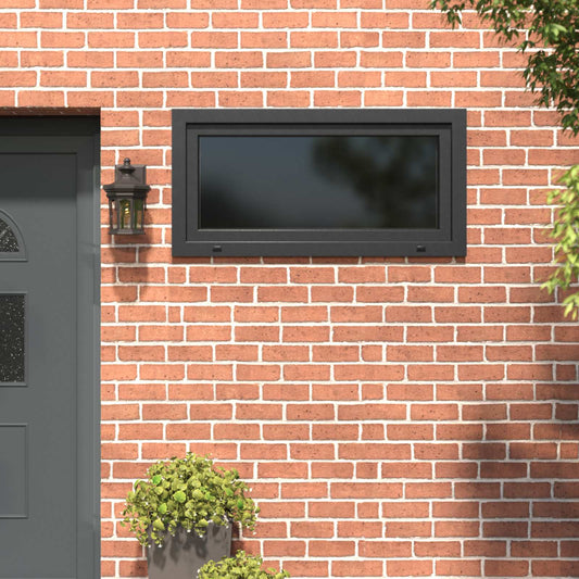 vidaXL Basement Window RISOR 120 x 60 cm PVC and Glass Anthracite