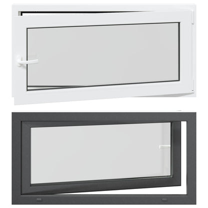 vidaXL Basement Window RISOR 120 x 60 cm PVC and Glass Anthracite