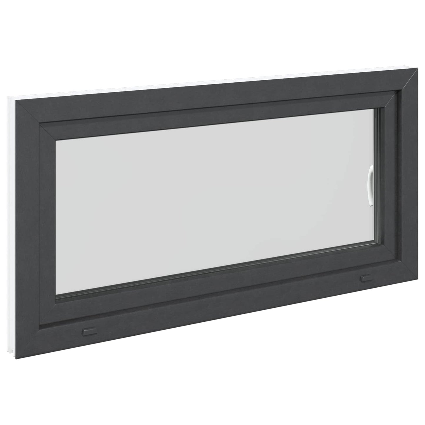 vidaXL Basement Window RISOR 120 x 60 cm PVC and Glass Anthracite