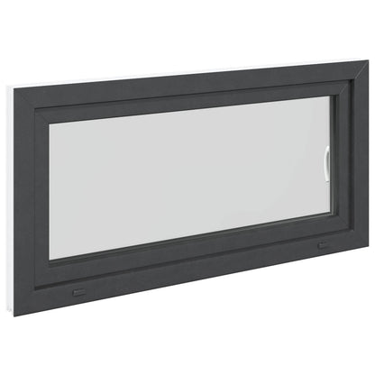 vidaXL Basement Window RISOR 120 x 60 cm PVC and Glass Anthracite