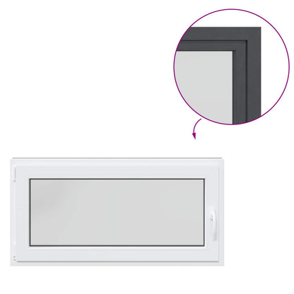 vidaXL Basement Window RISOR 120 x 60 cm PVC and Glass Anthracite