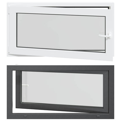vidaXL Basement Window RISOR 120 x 60 cm PVC and Glass Anthracite