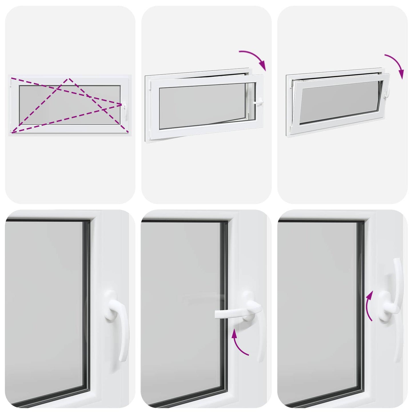 vidaXL Basement Window RISOR 120 x 60 cm PVC and Glass Anthracite