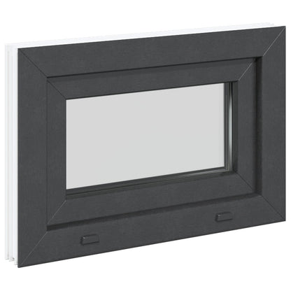 vidaXL Basement Window RISOR 60 x 40 cm PVC and Glass Anthracite