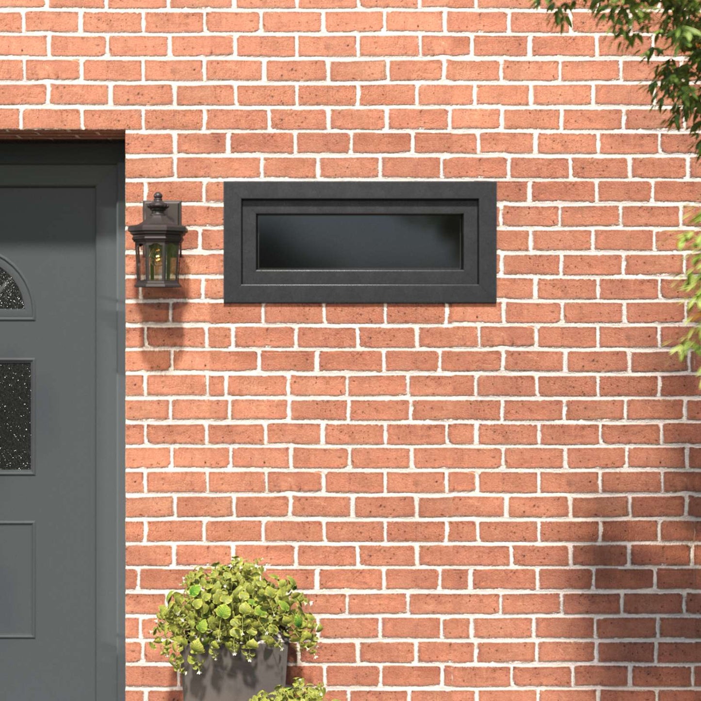 vidaXL Basement Window RISOR 90 x 40 cm PVC and Glass Anthracite