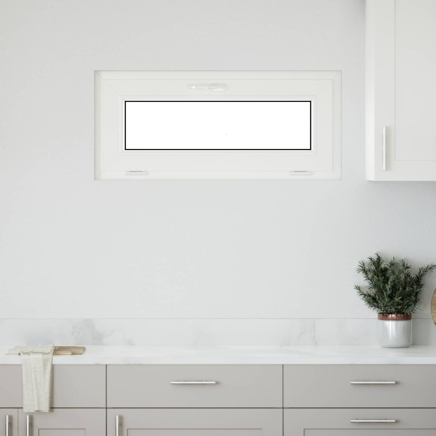 vidaXL Basement Window RISOR 90 x 40 cm PVC and Glass Anthracite