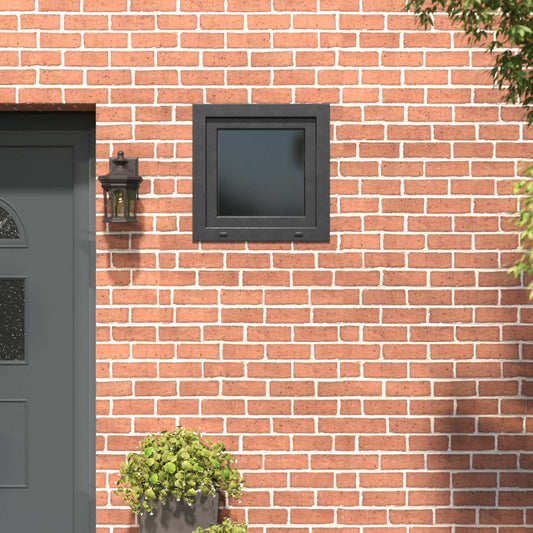 vidaXL Basement Window RISOR 50 x 50 cm PVC and Glass Anthracite