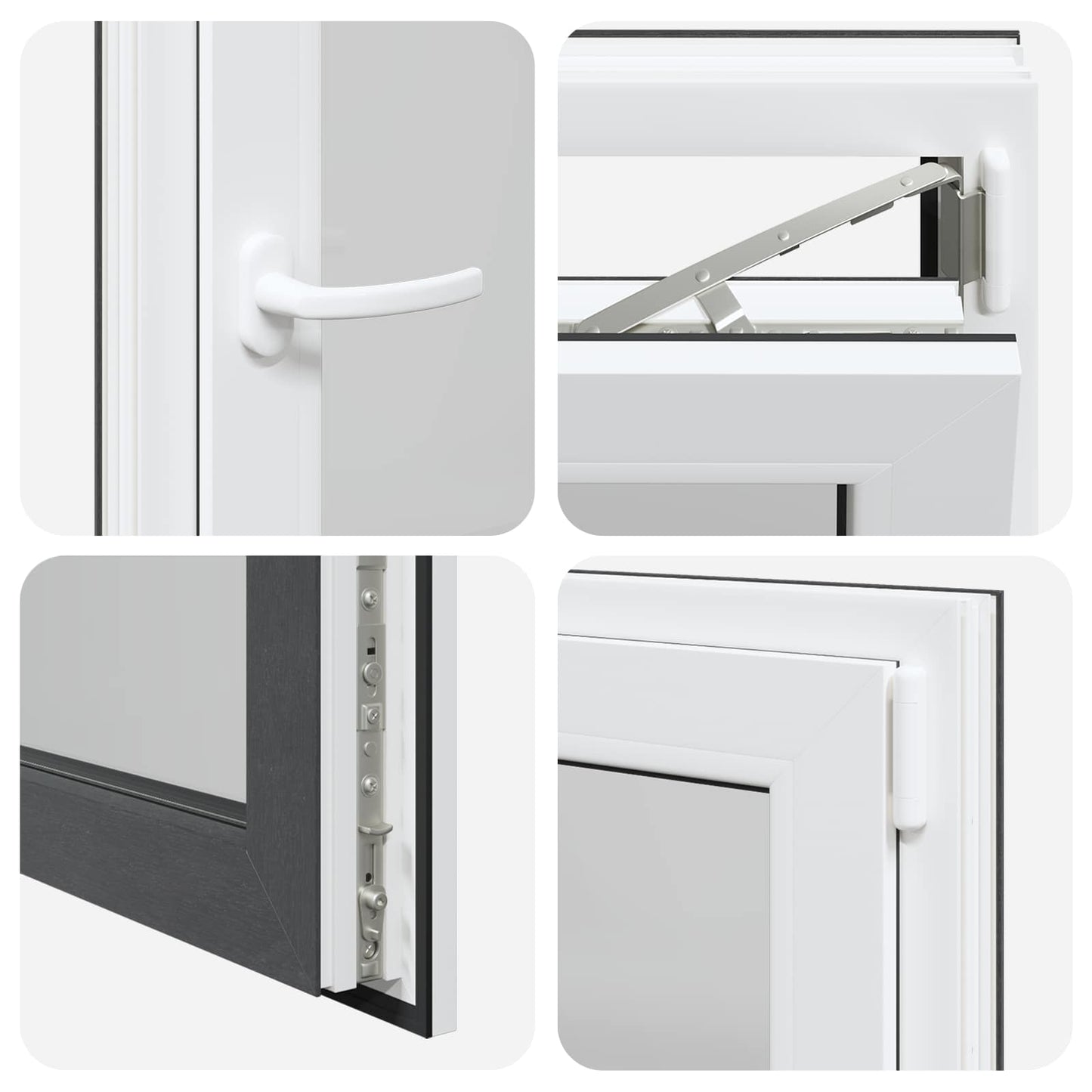 vidaXL Tilt & Turn Basement Window RISOR 50 x 75 cm PVC and Glass