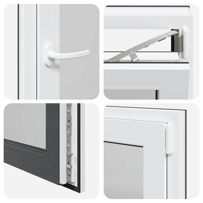 vidaXL Tilt & Turn Basement Window RISOR 50 x 75 cm PVC and Glass