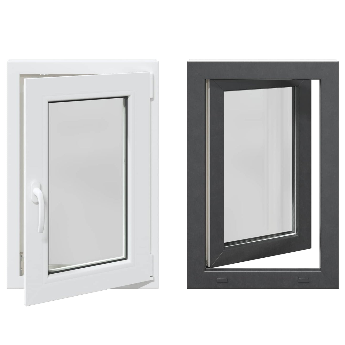 vidaXL Tilt & Turn Basement Window RISOR 50 x 75 cm PVC and Glass