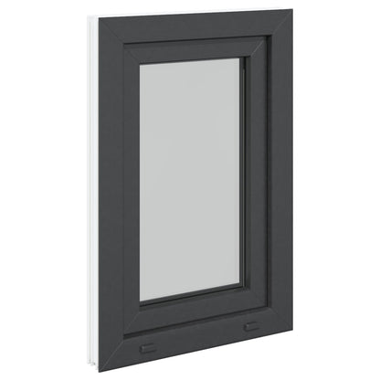 vidaXL Basement Window RISOR 50 x 75 cm PVC and Glass Anthracite