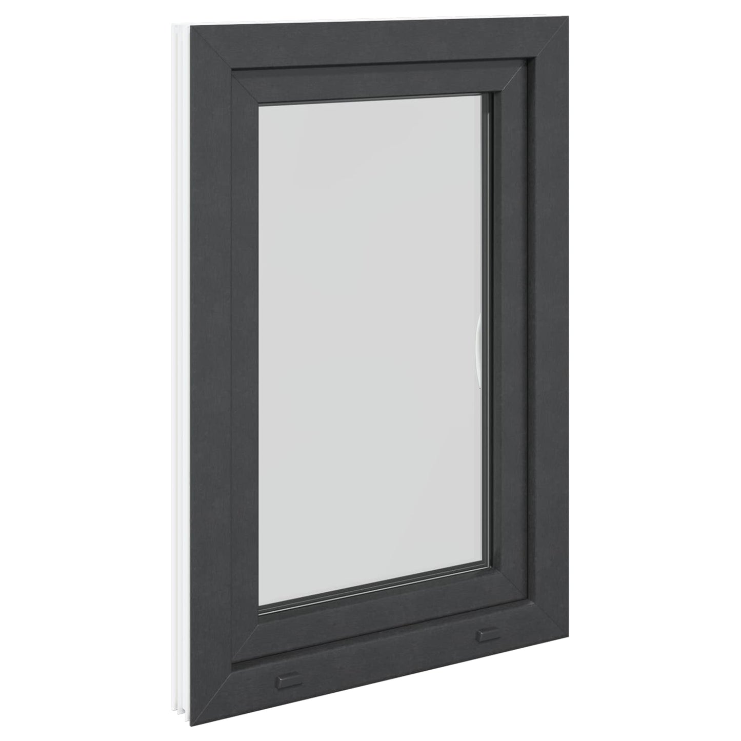 vidaXL Basement Window RISOR 60 x 80 cm PVC and Glass Anthracite