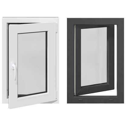 vidaXL Basement Window RISOR 60 x 80 cm PVC and Glass Anthracite