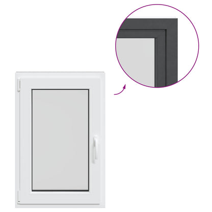 vidaXL Basement Window RISOR 60 x 100 cm PVC and Glass Anthracite