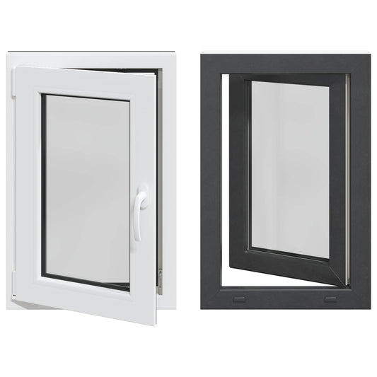 vidaXL Basement Window RISOR 60 x 100 cm PVC and Glass Anthracite