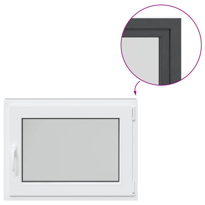 vidaXL Basement Window RISOR 60 x 100 cm PVC and Glass Anthracite