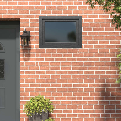vidaXL Basement Window RISOR 80 x 60 cm PVC and Glass Anthracite