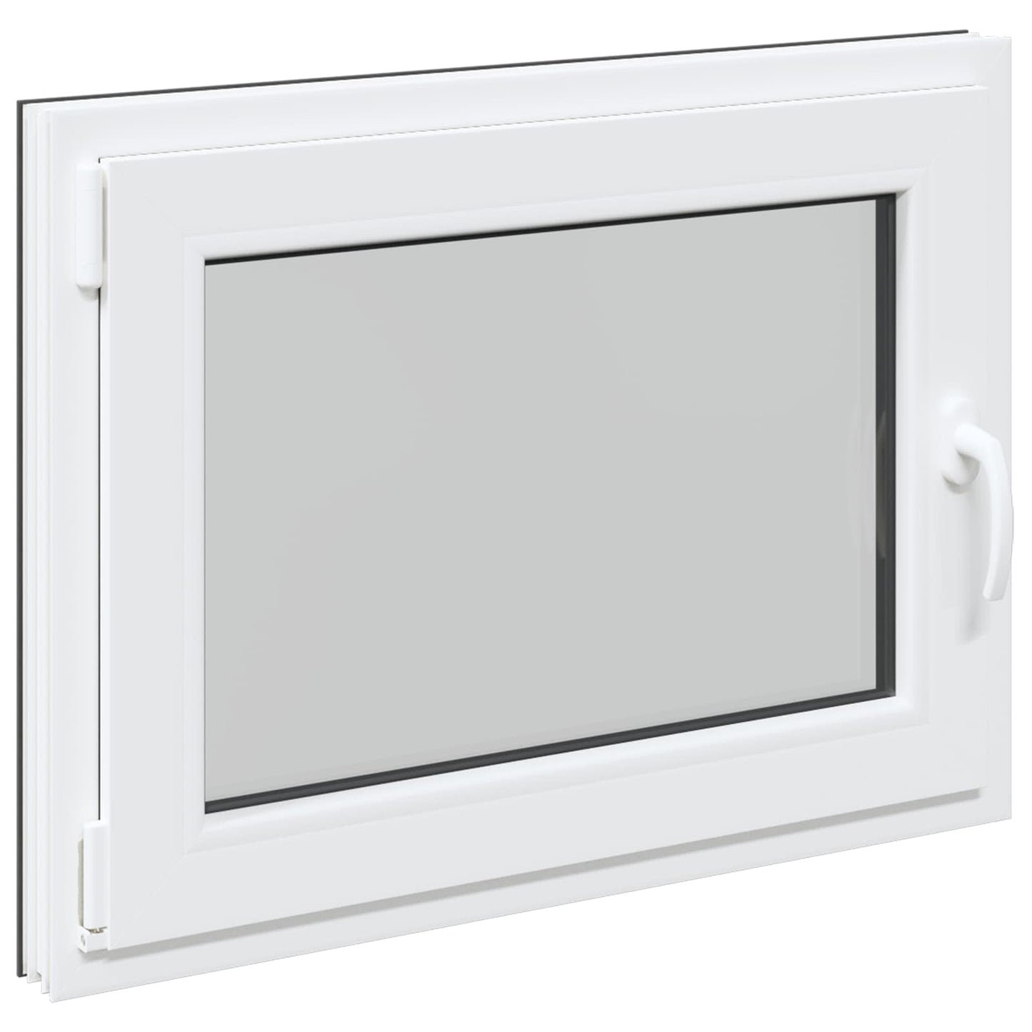 vidaXL Basement Window RISOR 80 x 70 cm PVC and Glass Anthracite