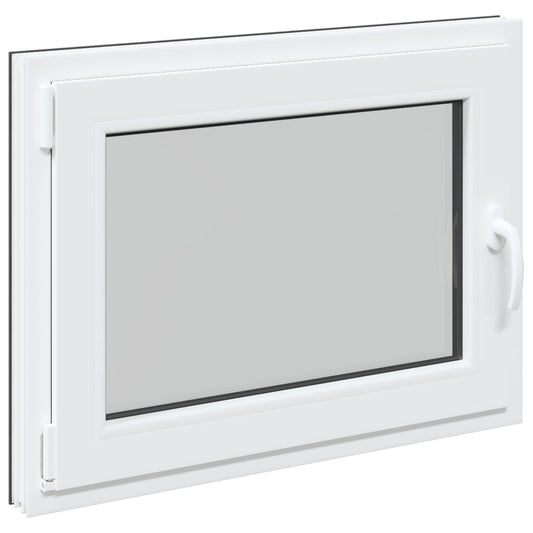 vidaXL Basement Window RISOR 80 x 70 cm PVC and Glass Anthracite