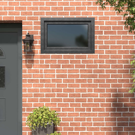 vidaXL Basement Window RISOR 80 x 70 cm PVC and Glass Anthracite