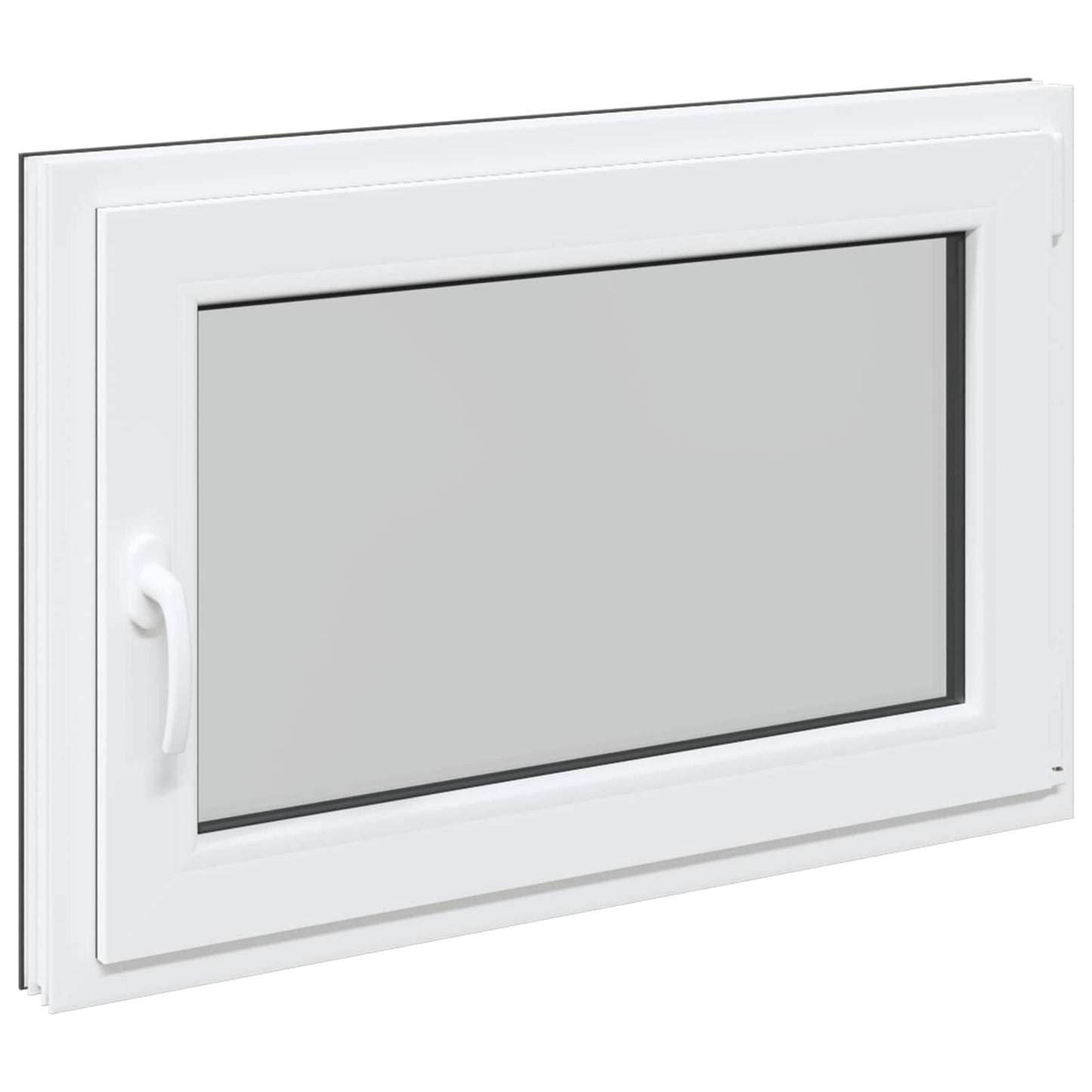 vidaXL Basement Window RISOR 80 x 70 cm PVC and Glass Anthracite
