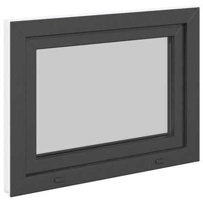 vidaXL Basement Window RISOR 90 x 60 cm PVC and Glass Anthracite