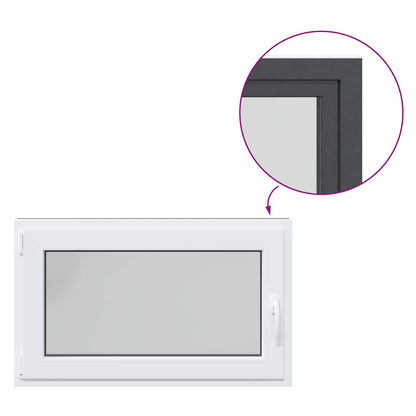 vidaXL Basement Window RISOR 100 x 50 cm PVC and Glass Anthracite