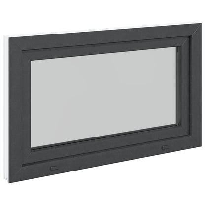 vidaXL Basement Window RISOR 100 x 50 cm PVC and Glass Anthracite
