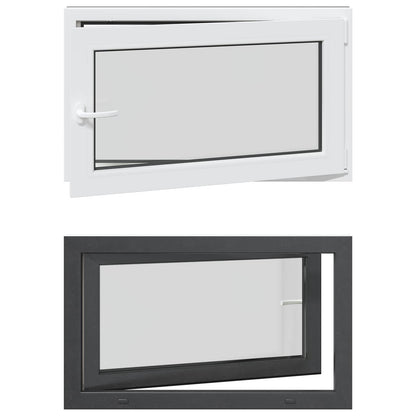 vidaXL Basement Window RISOR 100 x 60 cm PVC and Glass Anthracite