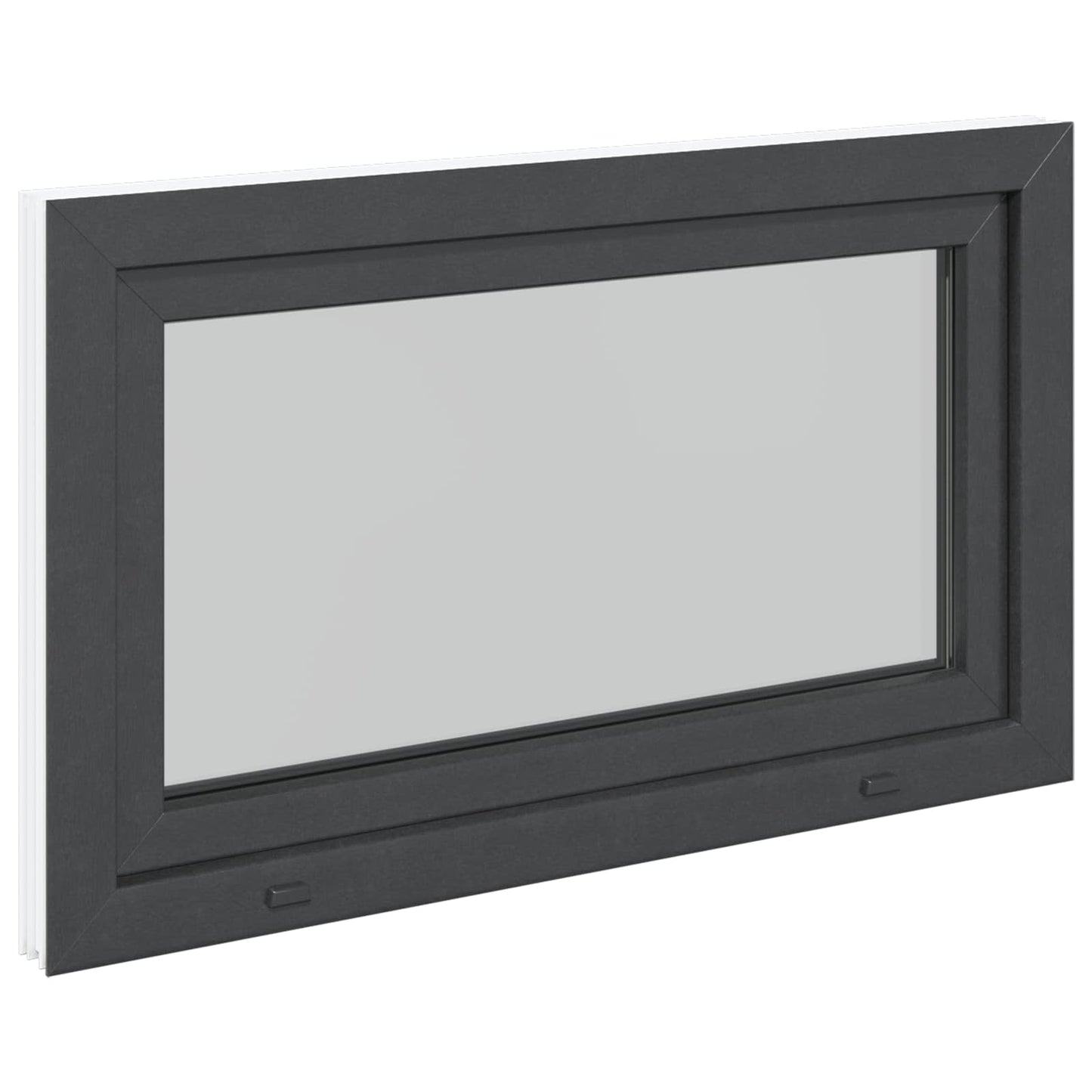 vidaXL Basement Window RISOR 100 x 60 cm PVC and Glass Anthracite