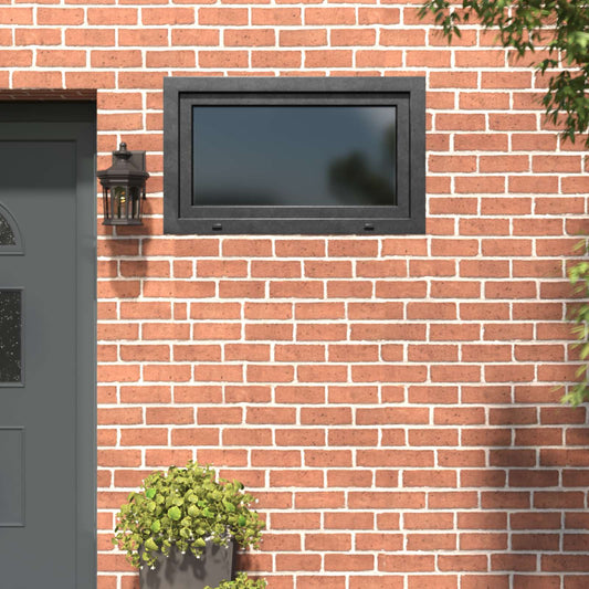 vidaXL Basement Window RISOR 100 x 60 cm PVC and Glass Anthracite