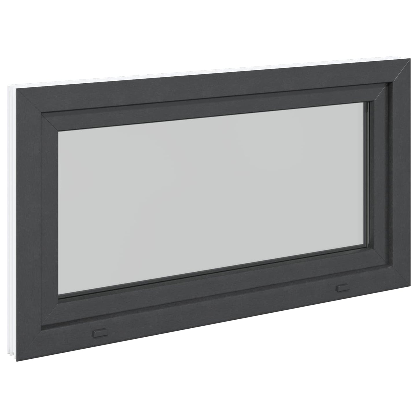 vidaXL Basement Window RISOR 110 x 60 cm PVC and Glass Anthracite