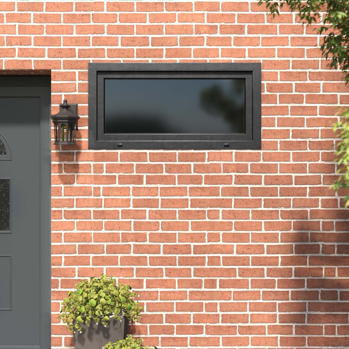 vidaXL Basement Window RISOR 120 x 60 cm PVC and Glass Anthracite