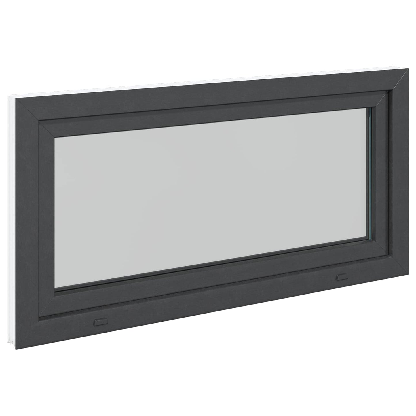 vidaXL Basement Window RISOR 120 x 60 cm PVC and Glass Anthracite