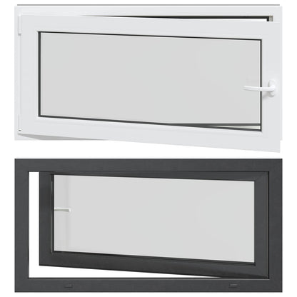 vidaXL Basement Window RISOR 120 x 60 cm PVC and Glass Anthracite