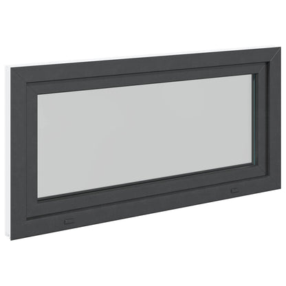 vidaXL Basement Window RISOR 120 x 60 cm PVC and Glass Anthracite