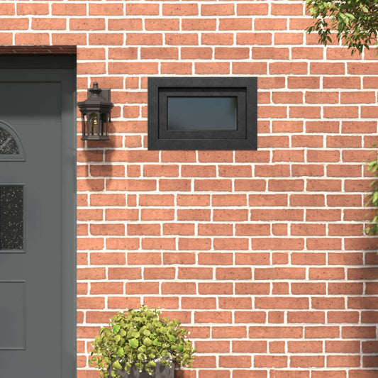 vidaXL Basement Window RISOR 60 x 40 cm PVC and Glass Anthracite