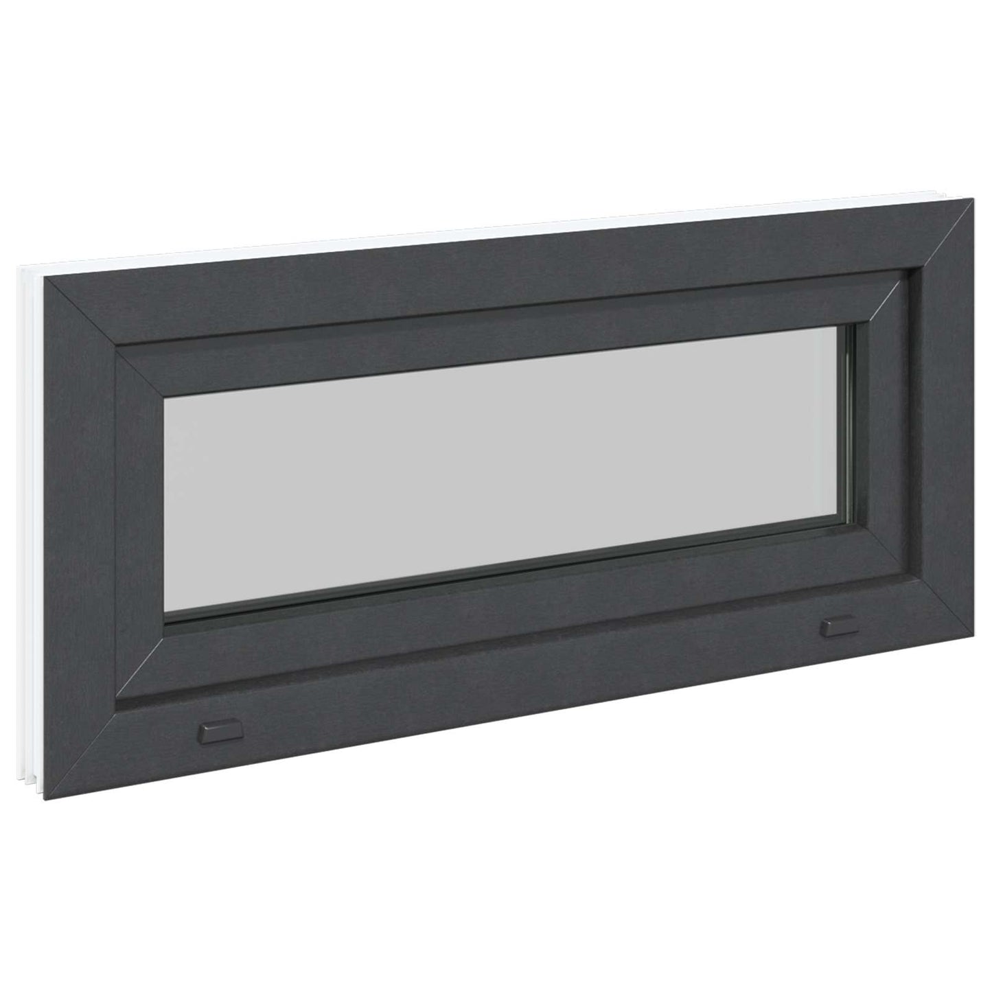 vidaXL Basement Window RISOR 90 x 40 cm PVC and Glass Anthracite