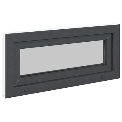 vidaXL Basement Window RISOR 90 x 40 cm PVC and Glass Anthracite