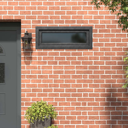vidaXL Basement Window RISOR 110 x 40 cm PVC and Glass Anthracite