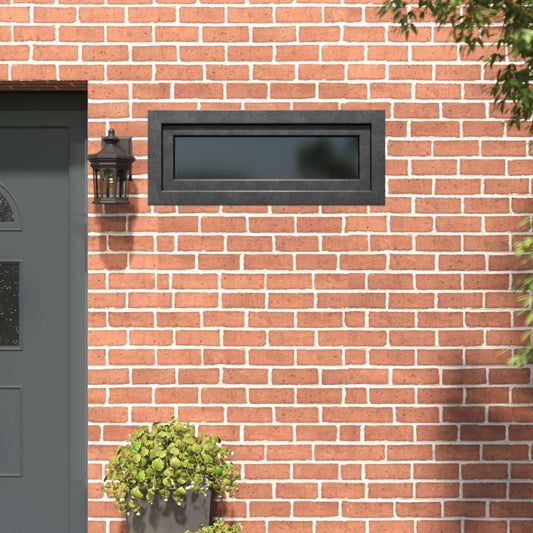 vidaXL Basement Window RISOR 110 x 40 cm PVC and Glass Anthracite