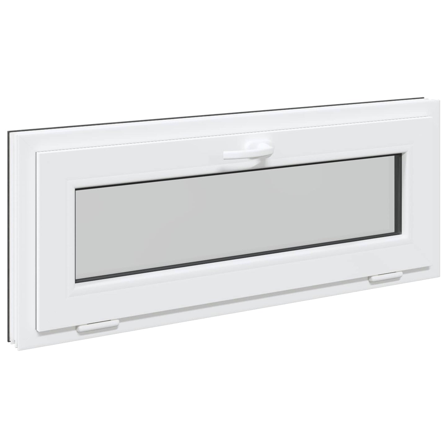 vidaXL Basement Window RISOR 110 x 40 cm PVC and Glass Anthracite