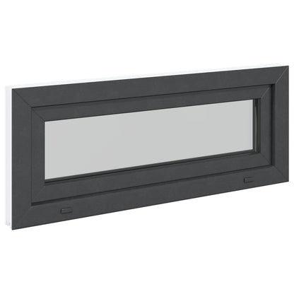vidaXL Basement Window RISOR 110 x 40 cm PVC and Glass Anthracite