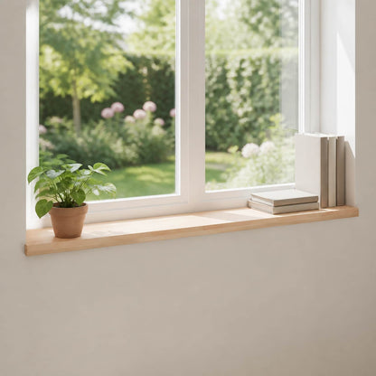 vidaXL Window Sills 2 pcs Natural 160 x 30 x 2 cm Solid Beech Wood