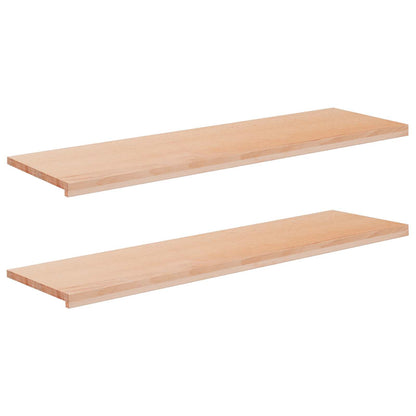 vidaXL Window Sills 2 pcs Natural 160 x 40 x 2 cm Solid Beech Wood