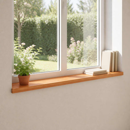 vidaXL Window Sills 2 pcs Light Brown 160 x 15 x 2 cm Solid Beech Wood