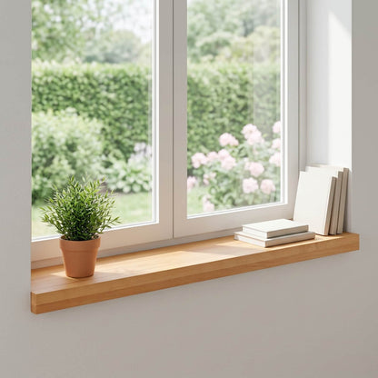 vidaXL Window Sills 2 pcs Light Brown 70 x 20 x 2 cm Solid Beech Wood