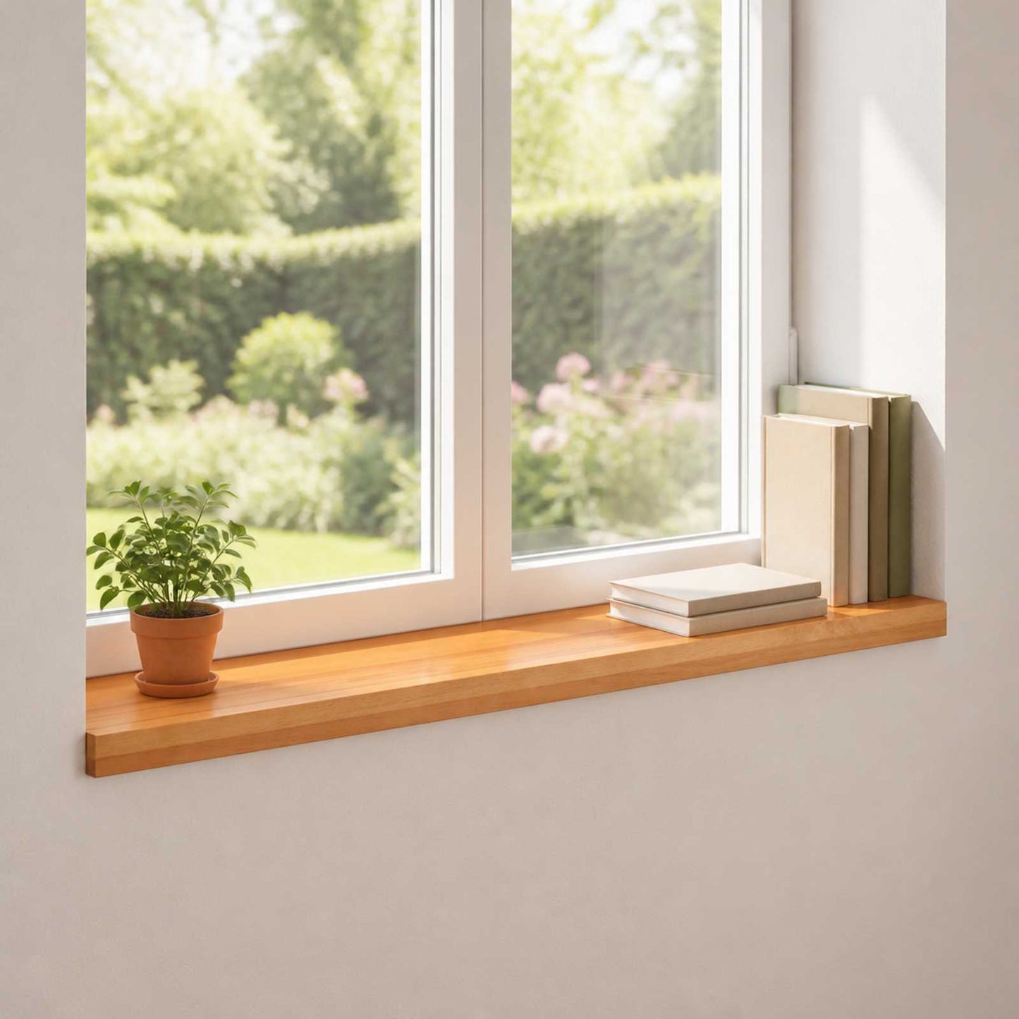 vidaXL Window Sills 2 pcs Light Brown 70 x 20 x 2 cm Solid Beech Wood